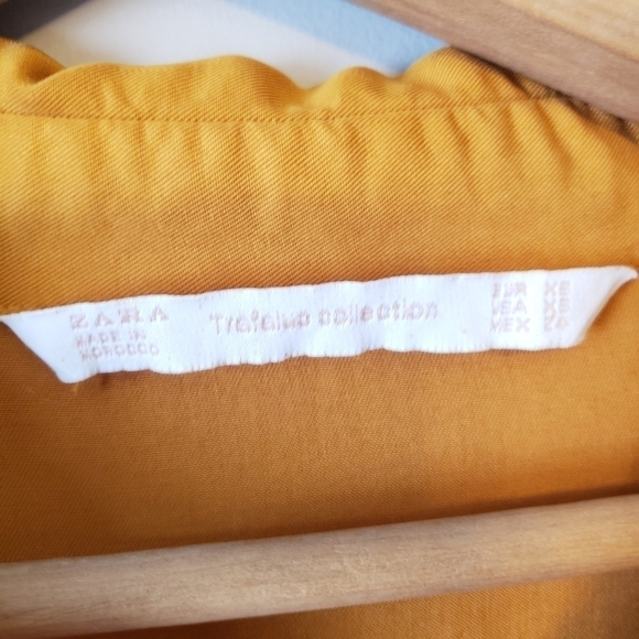 Mustard Zara Trafaluc High Low Blouse - Picture 3 of 16